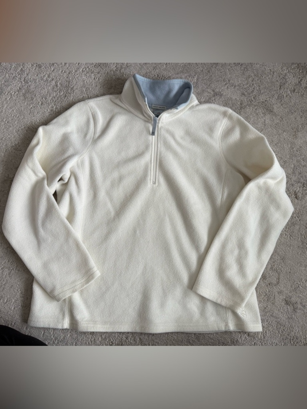 2 Sweaters - Old Navy Cream Half-Zip Fleece & Cream Sweater